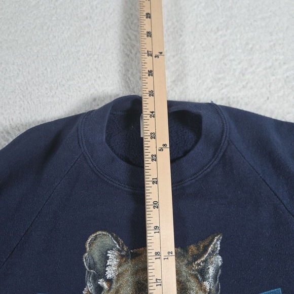Vintage 90s Cougar Mountian Lion Crewneck Sweater Size Large Tultex Made In USA - Picture 5 of 7